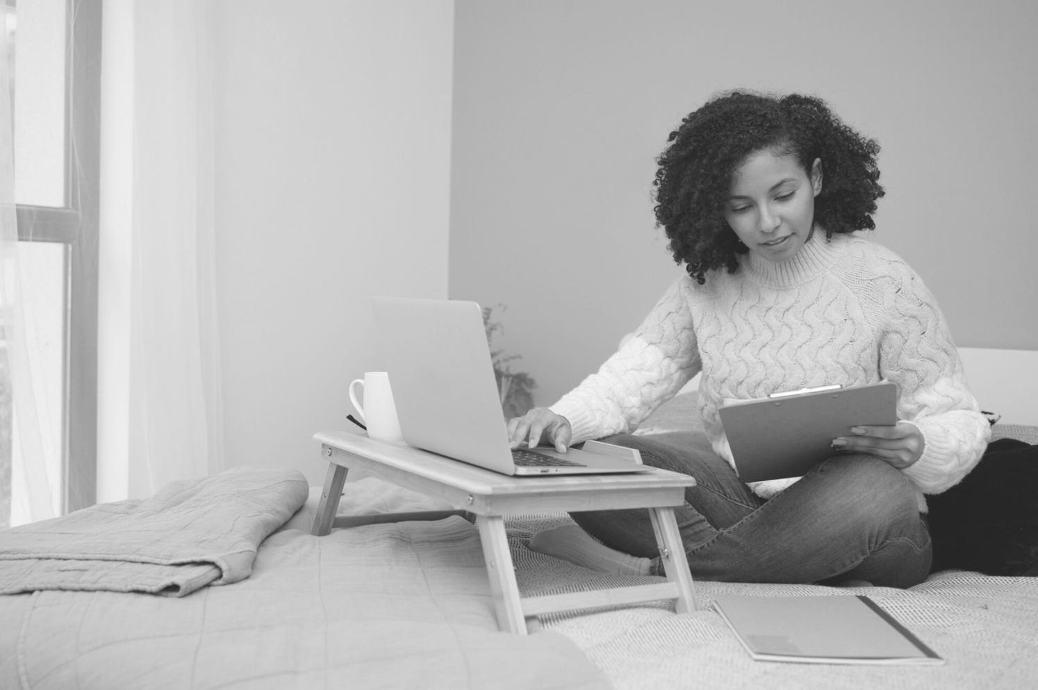 Professional financial planning workspace with documents and analysis